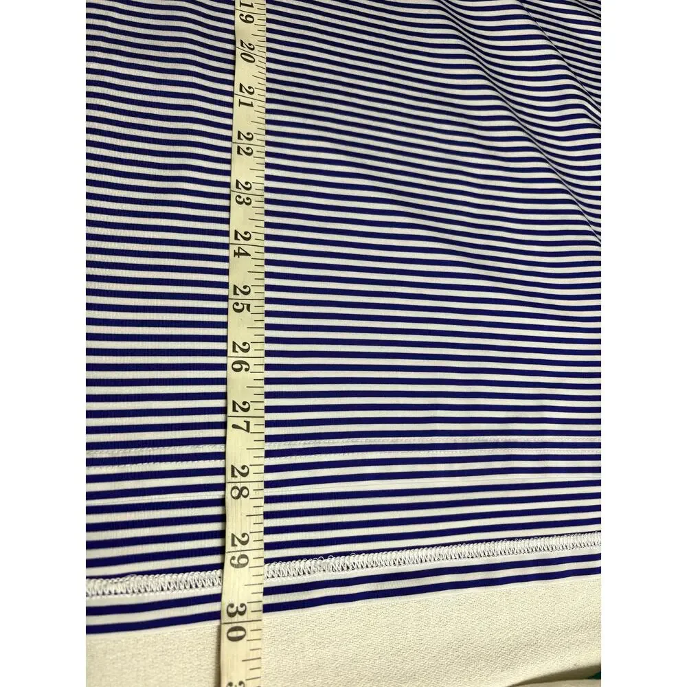 RLX Ralph Lauren Men's Golf Polo Blue & White Striped Shirt Size L